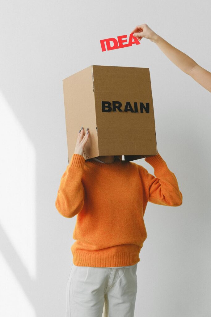 Persoon met creatief idee