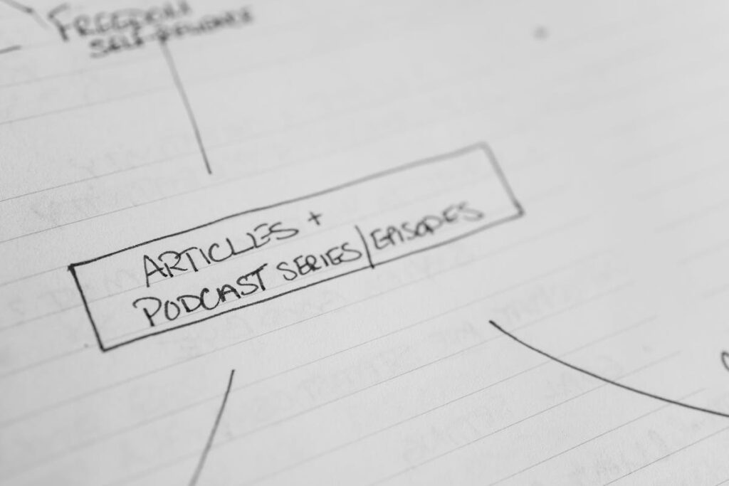 Mindmap in notitieboek